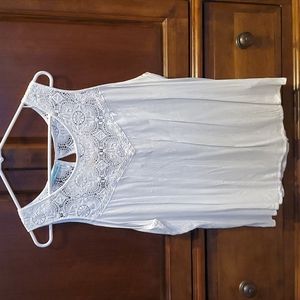 Maurices white sleeveless blouse